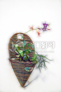 花藝抽象畫 不分層