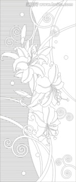 藝術(shù)玻璃 花紋 歐式