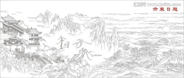 藝術(shù)玻璃 旭日東升