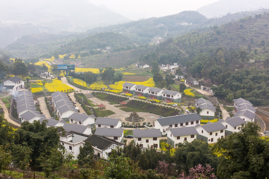 叙永落卜草坝新村民居全景