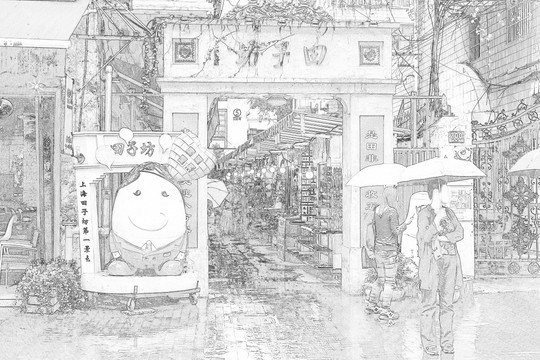 上海老建筑線描（未分層）