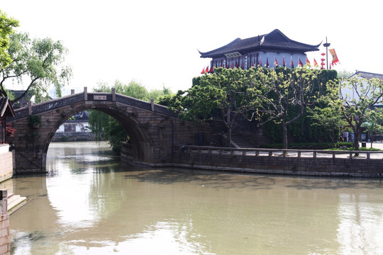 苏州风景 枫桥景区铁岭关