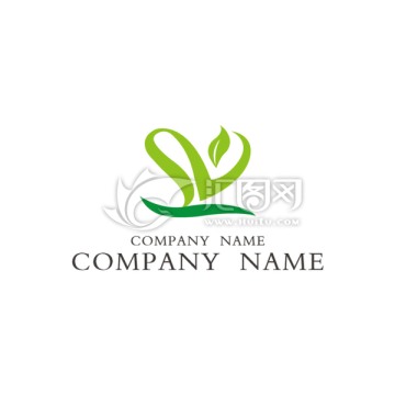 心形嫩芽公益通用logo設(shè)計(jì)