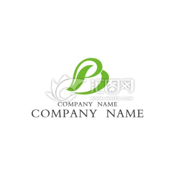 心型字母B抽象logo設(shè)計(jì)