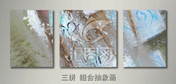 抽象 三聯(lián)畫 無框畫 抽象油畫