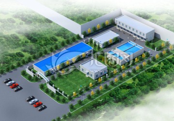 污水處理廠鳥瞰圖