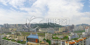巴中城市高清全景图