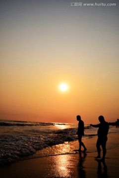 海边落日