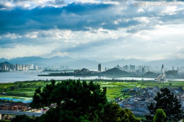 都市风光 云层