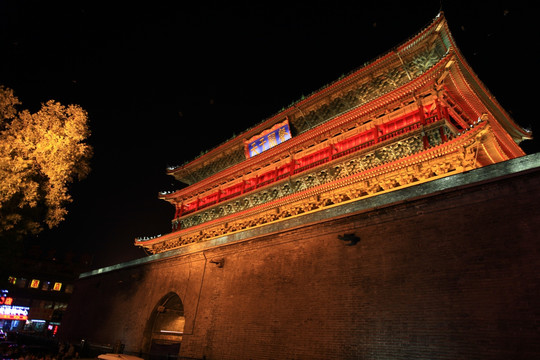 钟鼓楼 西安夜景