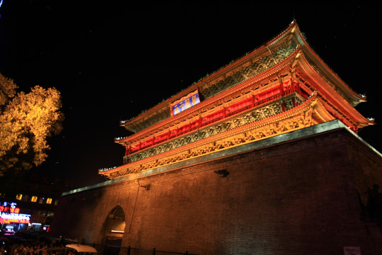 钟鼓楼 西安夜景