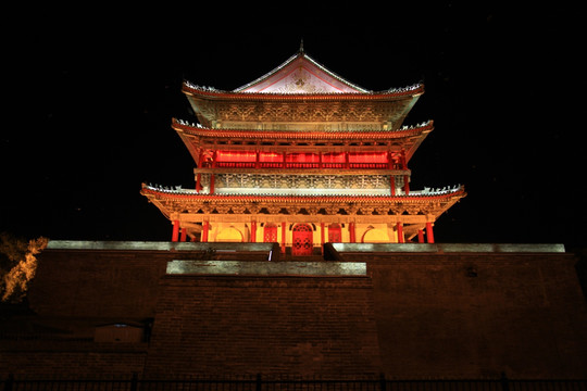 钟鼓楼 西安夜景