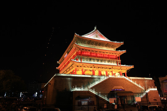 钟鼓楼 西安夜景