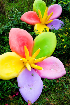 花卉雕塑 五瓣花
