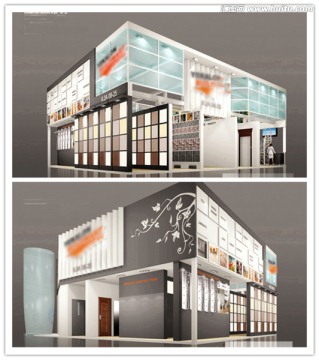 3DMAX通用展臺(tái)展示模型下載