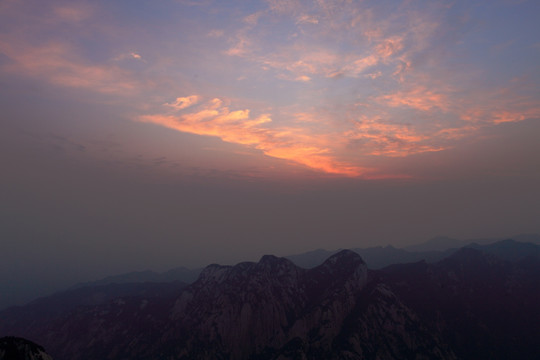 华山日出 朝霞