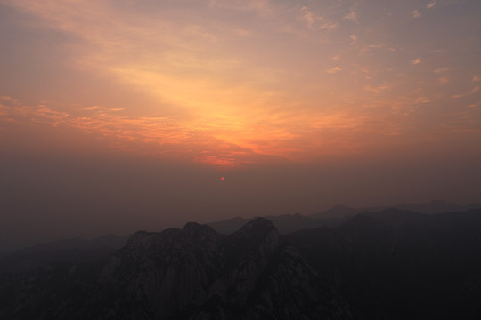 华山日出 朝霞