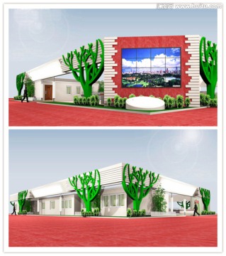 3DMAX通用展臺展示模型下載