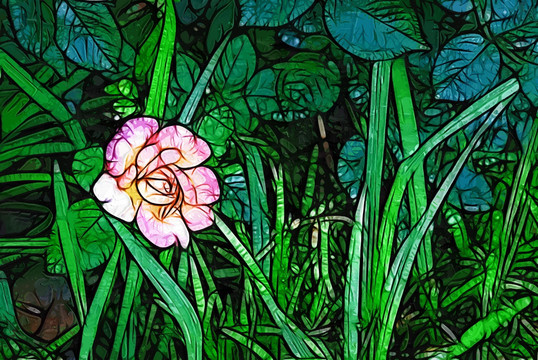 月季花油畫(huà)