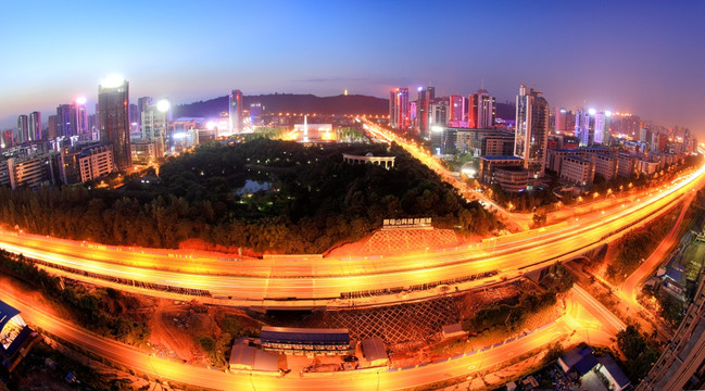 重庆北部新区科技创新城夜景