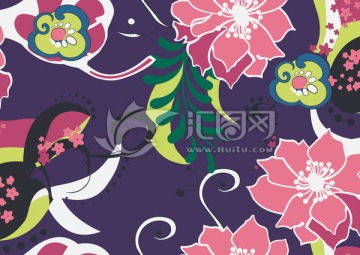 花 印花 花卉 花型 背景