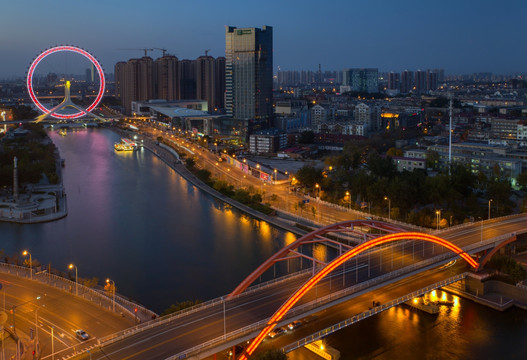 天津海河夜景