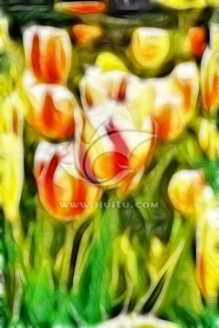 郁金香 花卉裝飾畫