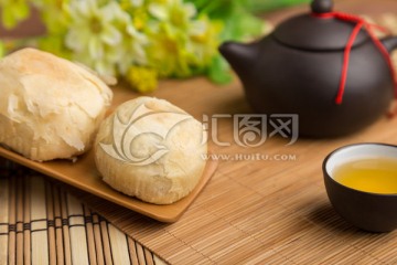 香菇酥月饼实景高清图