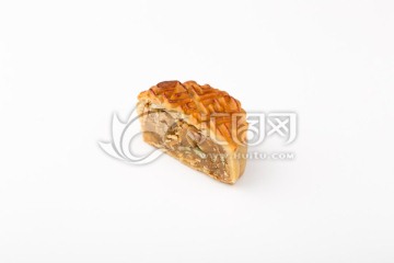 珍品六仁月饼 纯色背景高清图