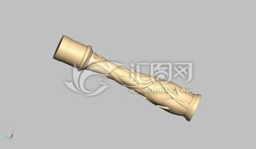 歐式木雕家具柱子立柱3D模型