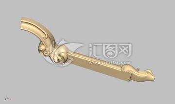 床腳料木雕家具腿3D雕刻模型