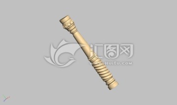下立柱成對(duì)電視柜腿腳3D浮雕