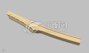 歐式單人沙發(fā)后腳上3D雕刻模型