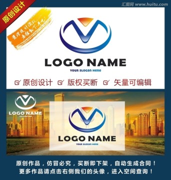 M 字母LOGO設計 CDR