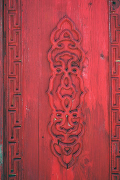 蒙古族风格木刻装饰图案
