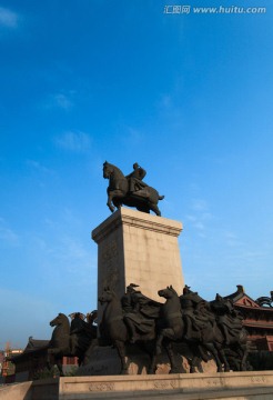 大雁塔南广场 李渊雕塑