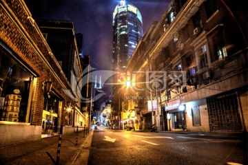 上海街道夜景