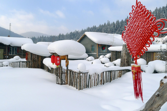 雪景村落