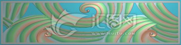 砂巖浮雕 祥云紋理 背景墻壁畫