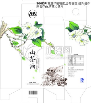 山茶油 包裝 平面圖