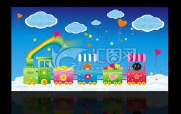 幼兒園背景畫