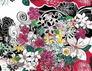 時(shí)裝數(shù)碼花型圖案