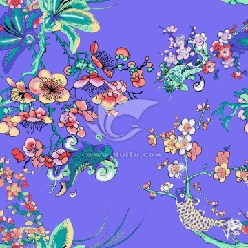 數(shù)碼印花時(shí)裝流行花型