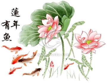 荷花錦鯉 珍藏版 （通道分層）