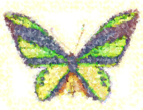 蝴蝶 高清油畫畫芯圖片