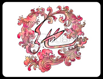 水浪圖案結(jié)合字體設(shè)計