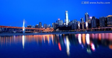 重庆渝中半岛夜景全景高清图