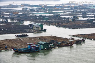 霞浦 海产品养殖 滩涂