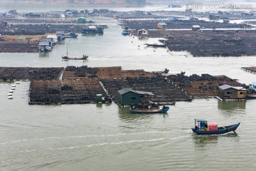 霞浦 海产品养殖 滩涂