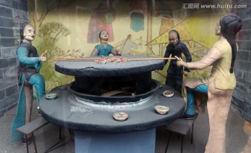 老北京烤肉雕塑